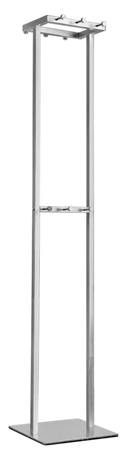 Kleiderständer ELLA edelstahlfarbig gebürstet 35 x 175 x 35 cm