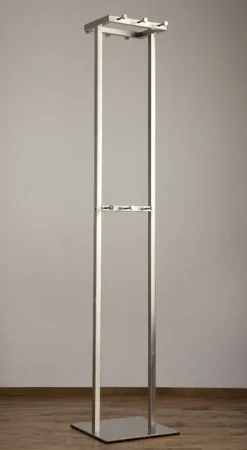 Kleiderständer ELLA edelstahlfarbig gebürstet 35 x 175 x 35 cm
