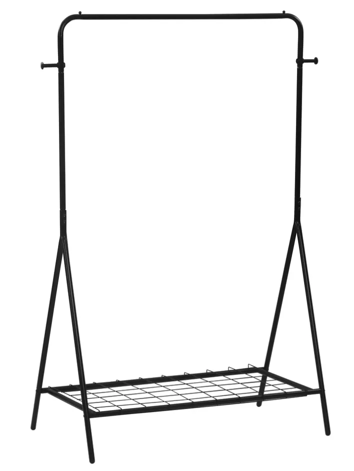 Kleiderständer JOE, Metall, 100 x 50 x 140 cm lackiert Schwarz