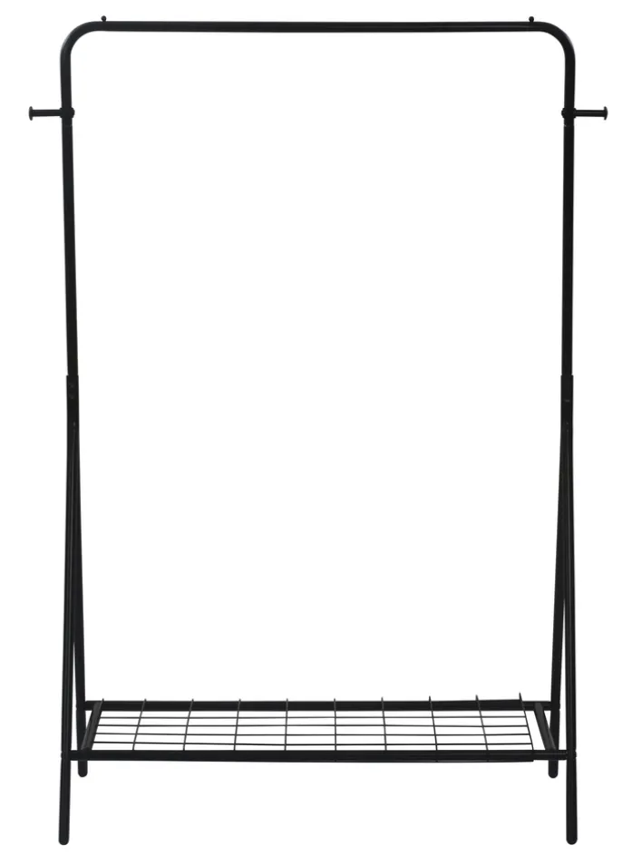 Kleiderständer JOE, Metall, 100 x 50 x 140 cm lackiert Schwarz