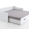 Kojenfunktionsbett 90 -180 x 200 cm weiß