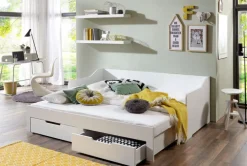 Kojenfunktionsbett 90 -180 x 200 cm weiß