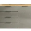 Kombi-Kommode 120 x 81 cm grau/braun