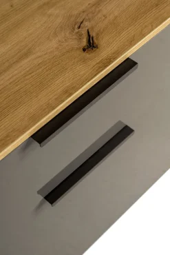 Kombi-Kommode 120 x 81 cm grau/braun