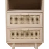 Kommode 42 x 68 cm Braun/ Rattan