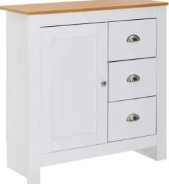 Kommode 79 x 81 cm mit Schubkästen weiß/ braun