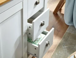 Kommode 79 x 81 cm mit Schubkästen weiß/ braun