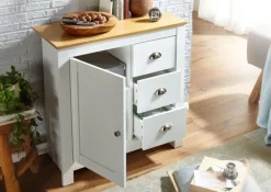 Kommode 79 x 81 cm mit Schubkästen weiß/ braun