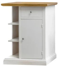 Kommode 63 x 79 cm weiß/ braun