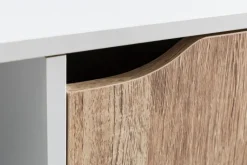 Kommode 89 x 91 cm weiß/ braun