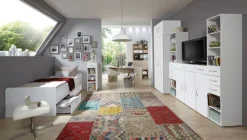 Kommode 80 x 98 x 48 cm Holznachbildung weiß