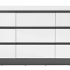 Kommode AMALIA 161x93 cm Alpinweiß/Anthrazit
