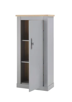 Kommode CHAMBORD 68 x 142 cm hellgrau/braun