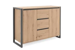 Kommode DENVER 120 x 88 cm braun/ grau