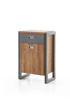 Kommode DETROIT 55 x 81 cm braun/anthrazit