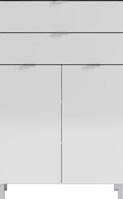 Kommode FEY 60 x 97 cm Graphit/ Weiß