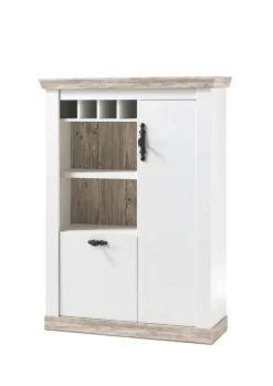 Kommode FLORENZ 105 x 146 cm weiß/braun