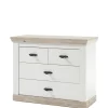Kommode FLORENZ 107 x 87 cm weiß/braun