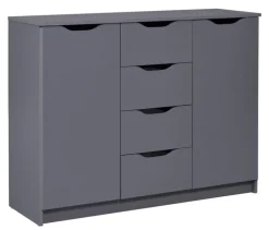 Kommode LION 122 x 92 cm graphitgrau