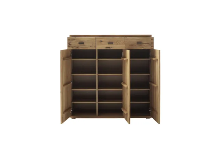 Kommode LOPEZ 120 x 124 cm braun/schwarzgrau