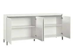 Kommode LUNA 40 x 184 x 84 cm weiß/grau