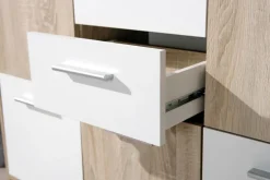 Kommode MAXIM 115x77x30 cm Dekor Sonoma-Eiche/weiß