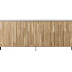 Kommode NEW GRAVURE 200 x 85 cm braun/schwarz