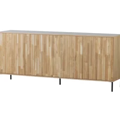 Kommode NEW GRAVURE 200 x 85 cm braun/schwarz