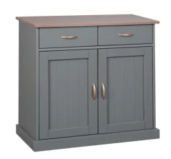 Kommode NICLAS 3.1 90x86x45 cm Massivholz grau