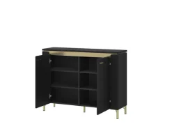 Kommode NORICA 110,4x87,3 cm schwarz matt