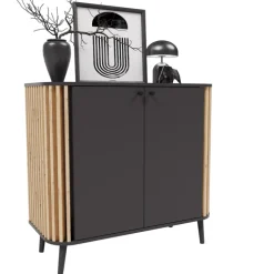 Kommode PURE 92 x 88 cm grau-Dekor/Eiche-Dekor