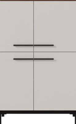 Kommode YONKERS 60 x 97 cm Kaschmir/ Nussbaum