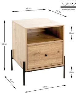 Konsole 45 x 60 cm braun/schwarz