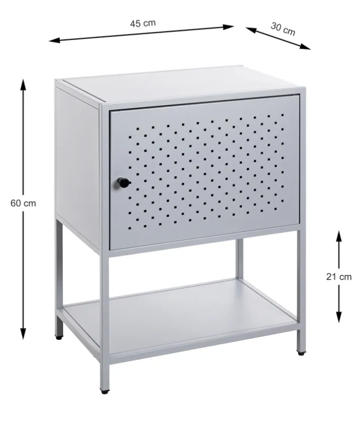 Konsole 45 x 30 cm silbergrau