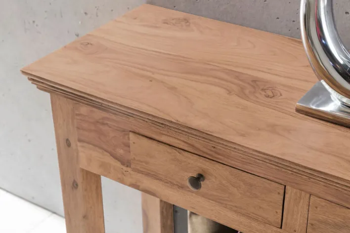 Konsolentisch 110 x 76 cm Akazie braun