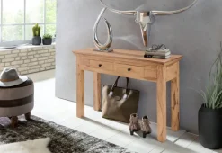 Konsolentisch 110 x 76 cm Akazie braun