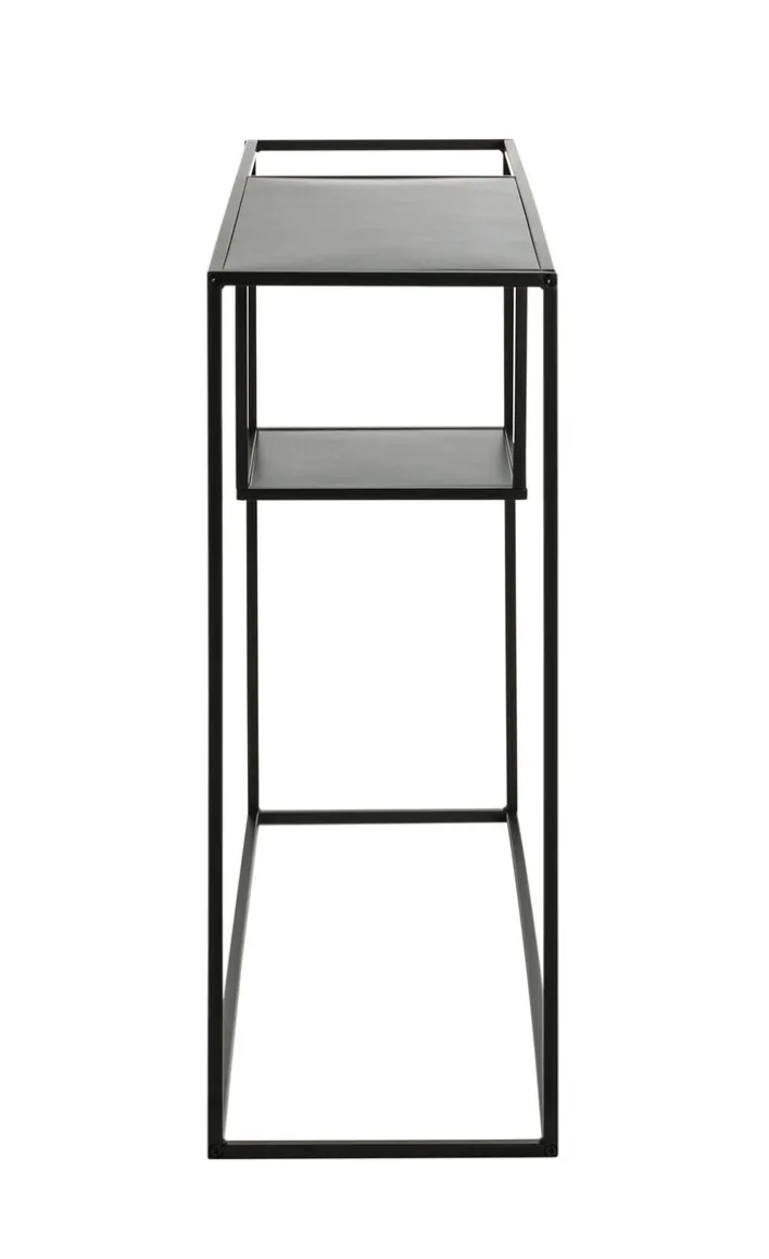 Konsolentisch 100 x 30 cm Metall Schwarz