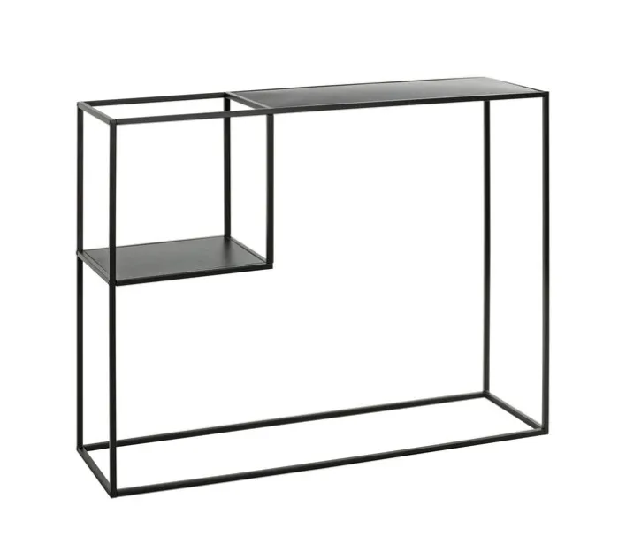 Konsolentisch 100 x 30 cm Metall Schwarz