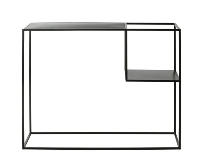 Konsolentisch 100 x 30 cm Metall Schwarz
