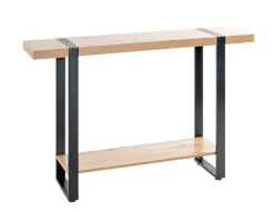 Konsolentisch 120 x 30 cm Schwarz/ Eiche