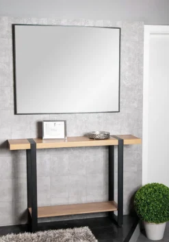 Konsolentisch 120 x 30 cm Schwarz/ Eiche