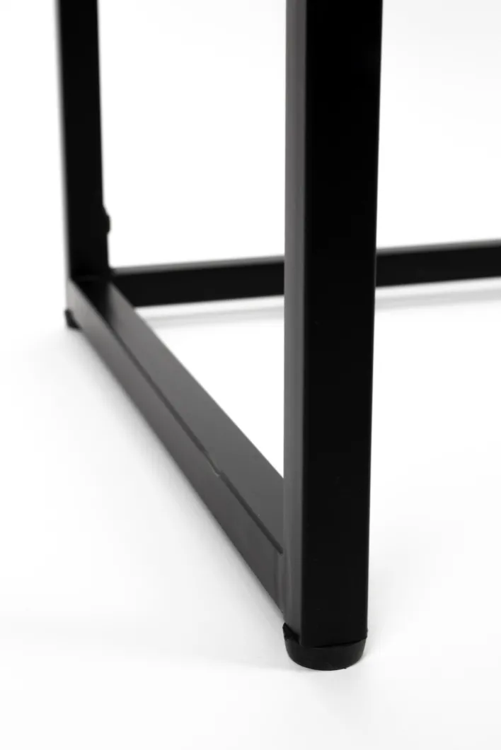 Konsolentisch JOANNA 120 x 76 cm Rattangeflecht/schwarz