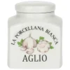 LA PORCELLANA BIANCA Aufbewahrungsdose CONSERVA Aglio 10,5 cm Porzellan weiß