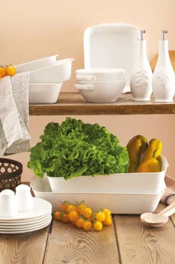 LA PORCELLANA BIANCA Auflaufform ANGHIARI 26 x 15 cm Porzellan weiß