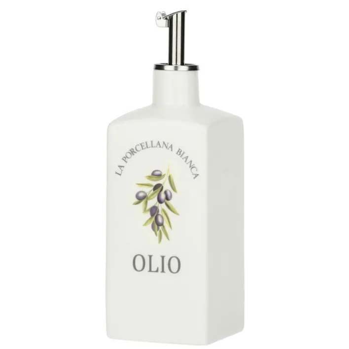 LA PORCELLANA BIANCA Ölgießer CONSERVA 15 x 6 cm Porzellan weiß