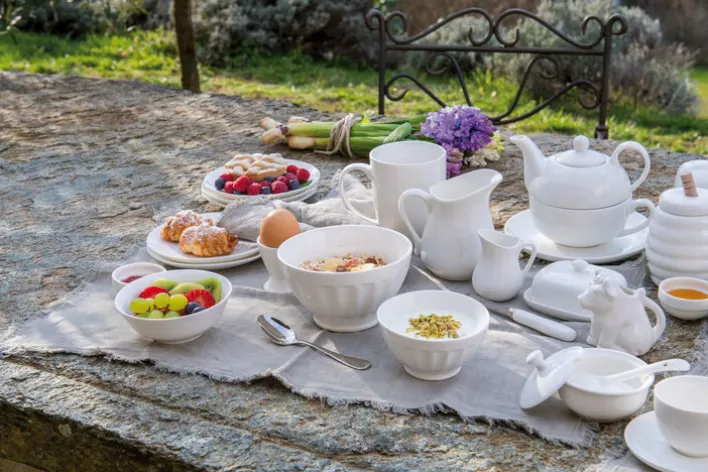 LA PORCELLANA BIANCA Schale PIEVE 22 cm Porzellan weiß