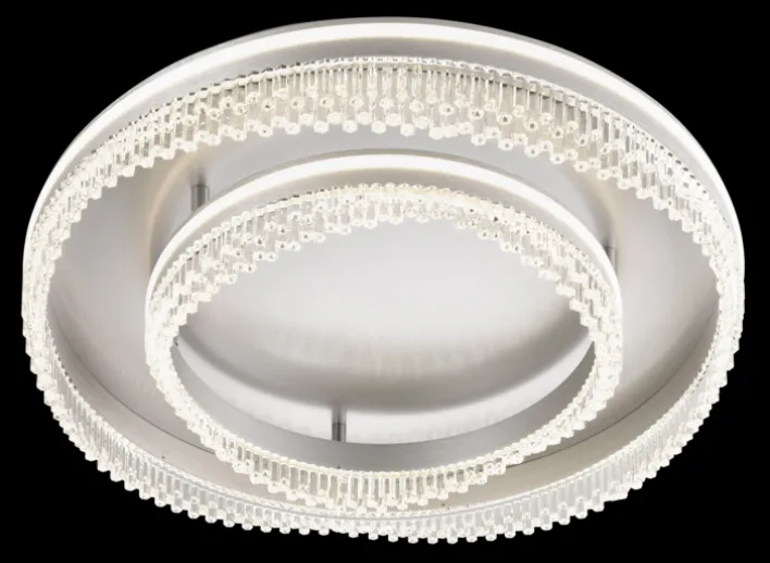 LED Deckenlampe AUDREY 60 cm silberfarbig /Acryl