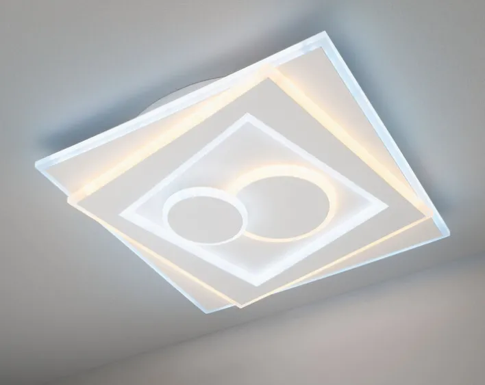 LED Deckenlampe STAIRS 53 x 53 cm weiß