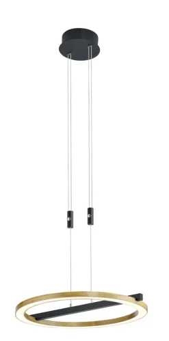 LED Pendelleuchte NELLA 1-flg Holz /schwarz