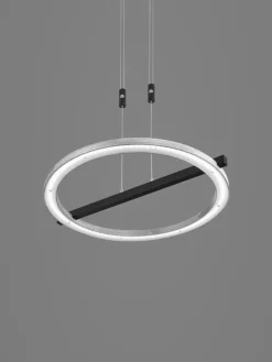 LED Pendelleuchte NELLA 1-flg Holz /schwarz